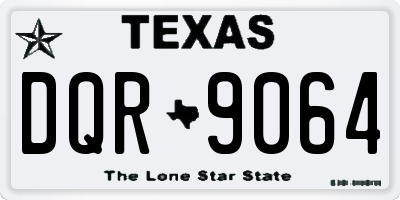 TX license plate DQR9064