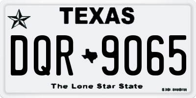 TX license plate DQR9065