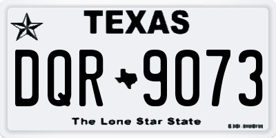 TX license plate DQR9073