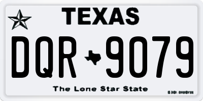 TX license plate DQR9079