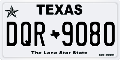 TX license plate DQR9080