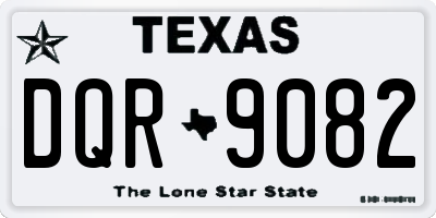 TX license plate DQR9082