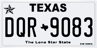 TX license plate DQR9083