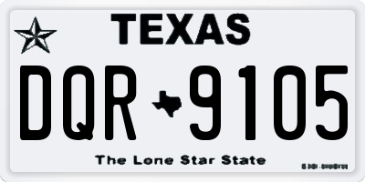 TX license plate DQR9105