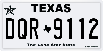 TX license plate DQR9112