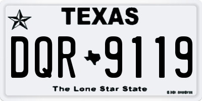 TX license plate DQR9119