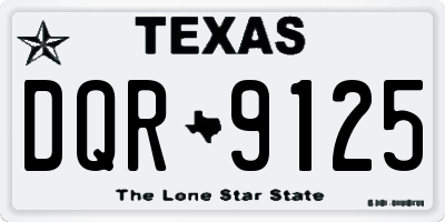 TX license plate DQR9125