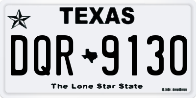 TX license plate DQR9130