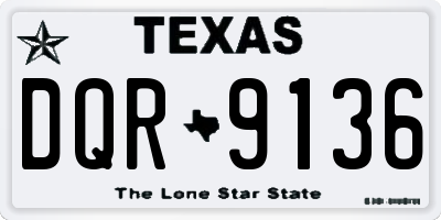 TX license plate DQR9136