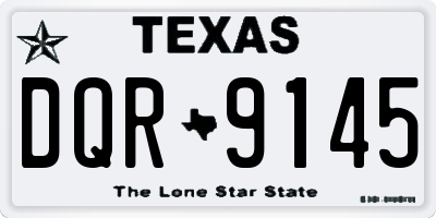 TX license plate DQR9145