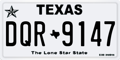 TX license plate DQR9147