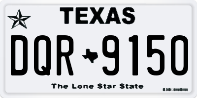 TX license plate DQR9150