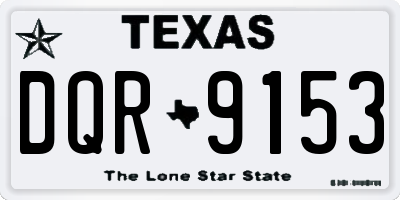 TX license plate DQR9153