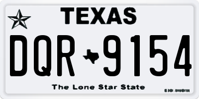 TX license plate DQR9154