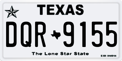 TX license plate DQR9155