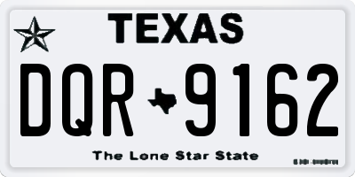 TX license plate DQR9162