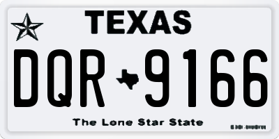TX license plate DQR9166