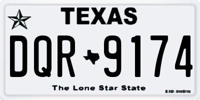 TX license plate DQR9174