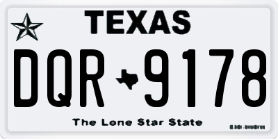 TX license plate DQR9178