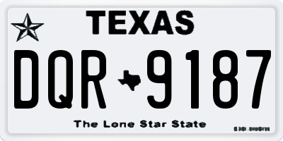TX license plate DQR9187