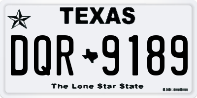 TX license plate DQR9189