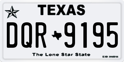TX license plate DQR9195