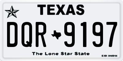 TX license plate DQR9197