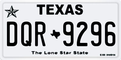 TX license plate DQR9296