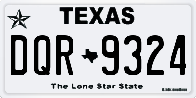 TX license plate DQR9324