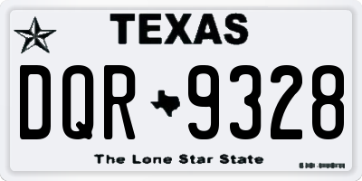TX license plate DQR9328