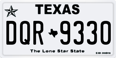 TX license plate DQR9330