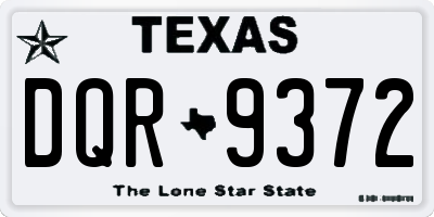 TX license plate DQR9372