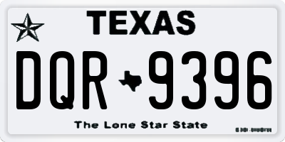 TX license plate DQR9396