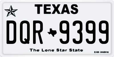 TX license plate DQR9399