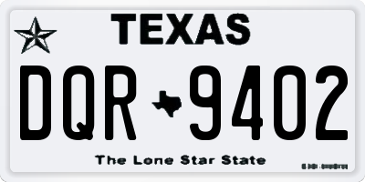 TX license plate DQR9402