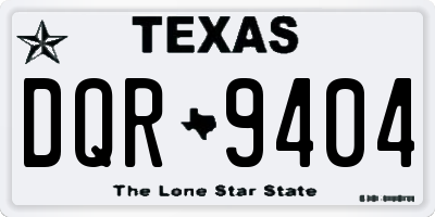 TX license plate DQR9404