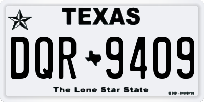 TX license plate DQR9409
