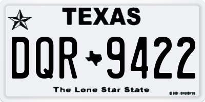 TX license plate DQR9422