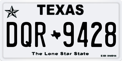 TX license plate DQR9428