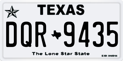 TX license plate DQR9435