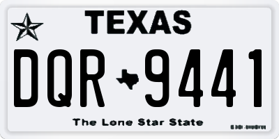 TX license plate DQR9441