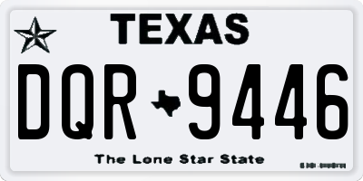 TX license plate DQR9446