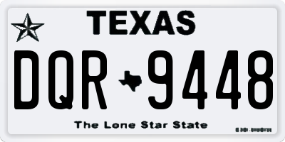 TX license plate DQR9448