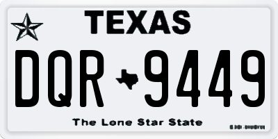TX license plate DQR9449