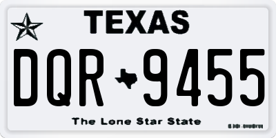 TX license plate DQR9455