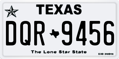 TX license plate DQR9456