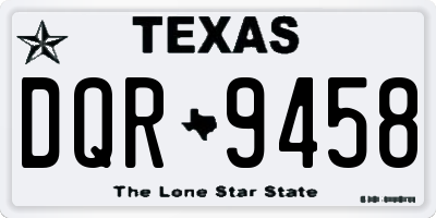 TX license plate DQR9458