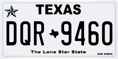 TX license plate DQR9460
