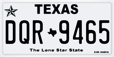 TX license plate DQR9465