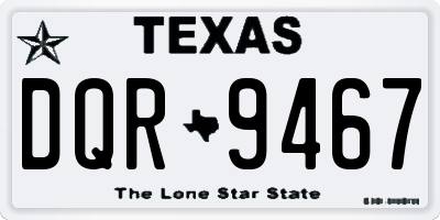 TX license plate DQR9467